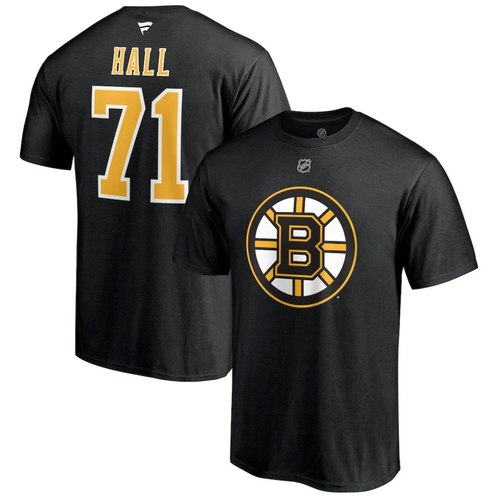 Taylor Hall Boston Bruins Fanatics Authentic Stack Name & Number T-Shirt - Black | US 4308472