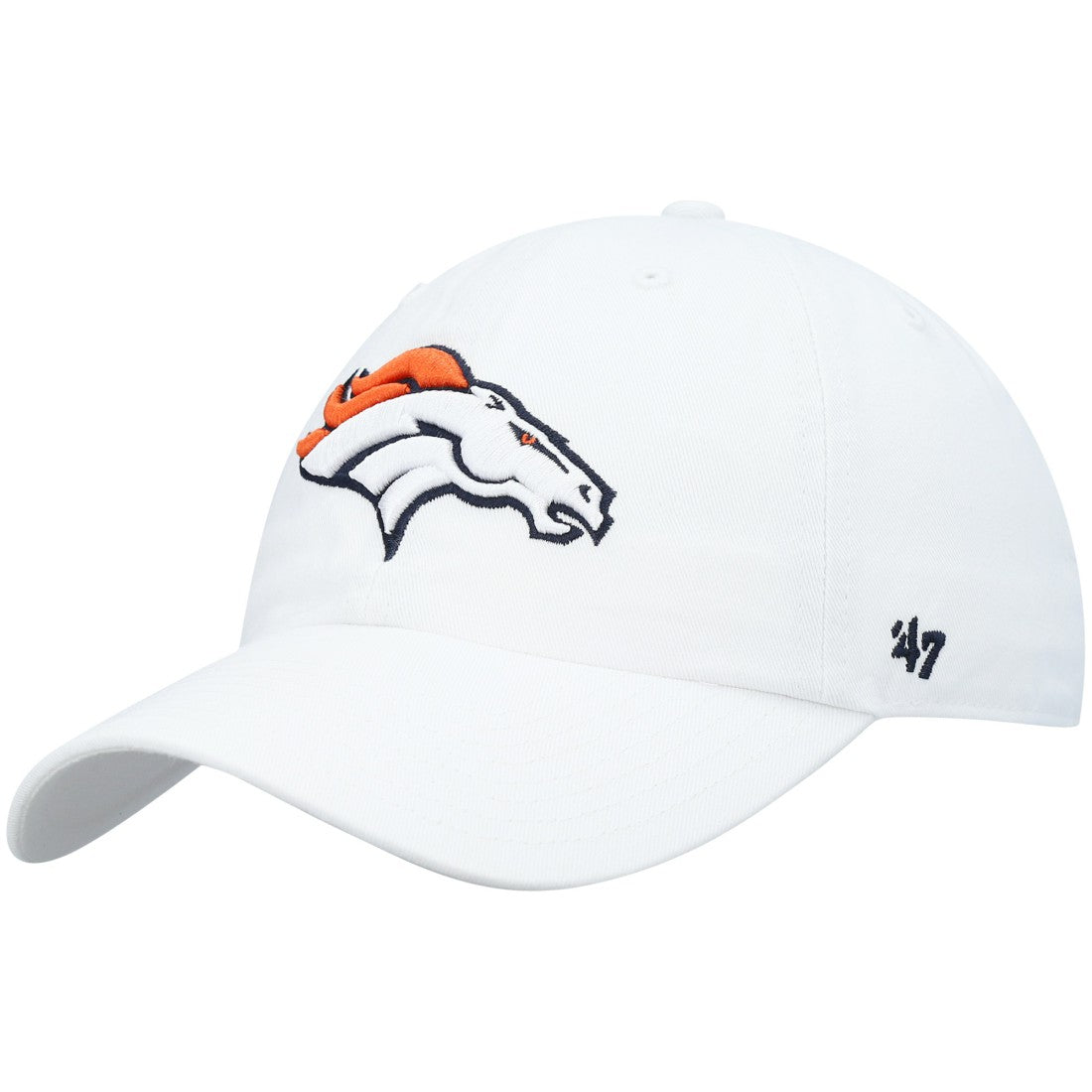 Denver Broncos '47 Clean Up Adjustable Hat - White Hats