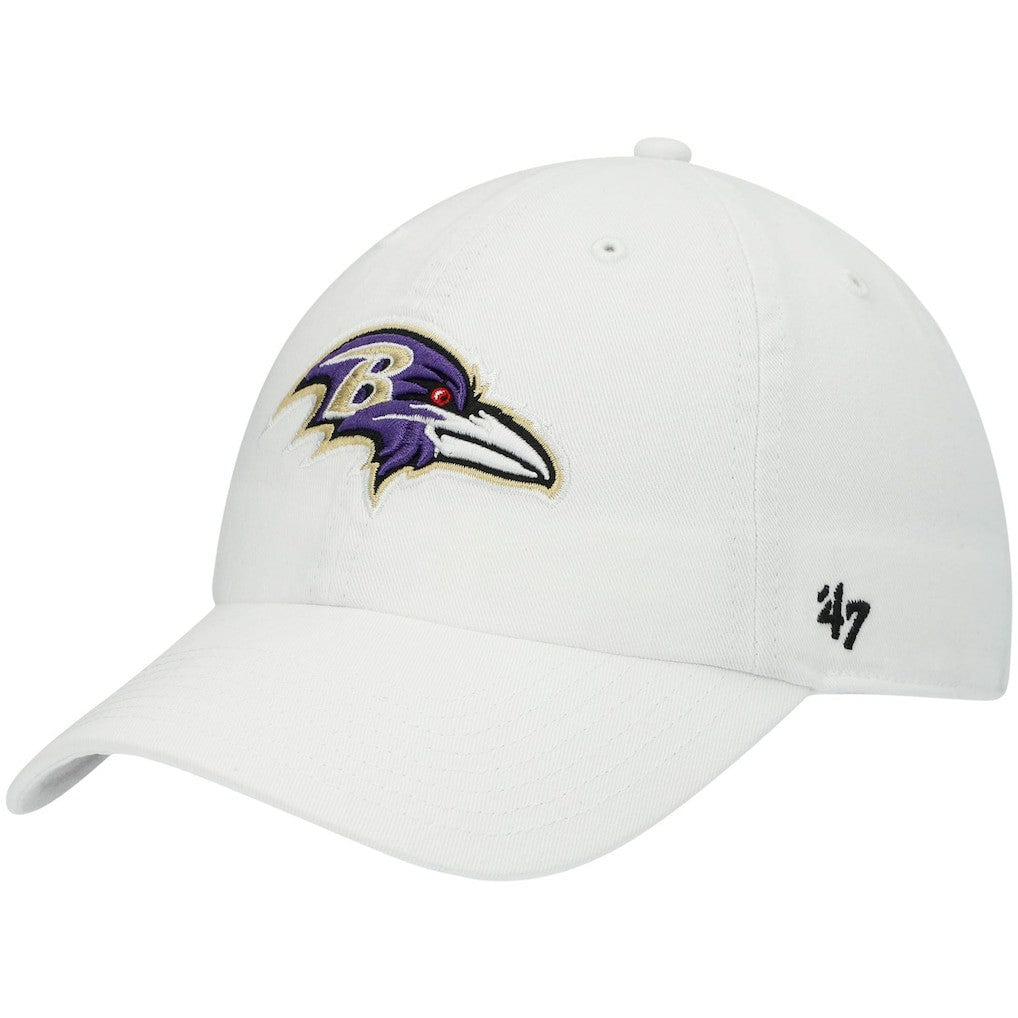 Baltimore Ravens '47 Clean Up Adjustable Hat - White Hats