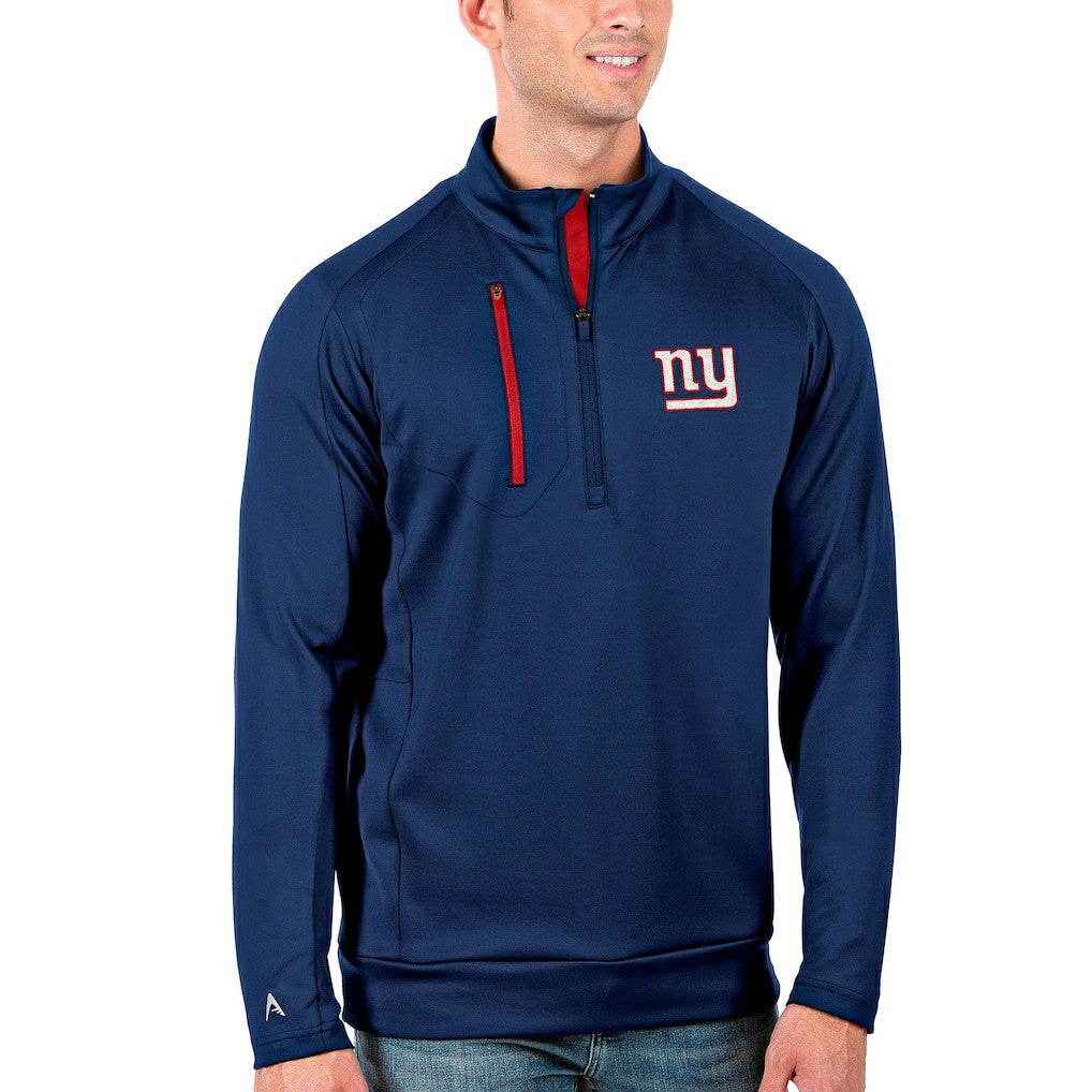 New York Giants Antigua Generation Quarter-Zip Pullover Jacket - Royal/Red Pullover
