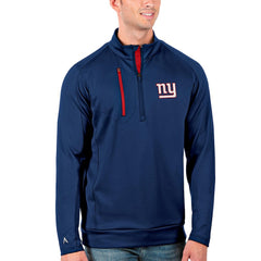New York Giants Antigua Generation Quarter-Zip Pullover Jacket - Royal/Red Pullover