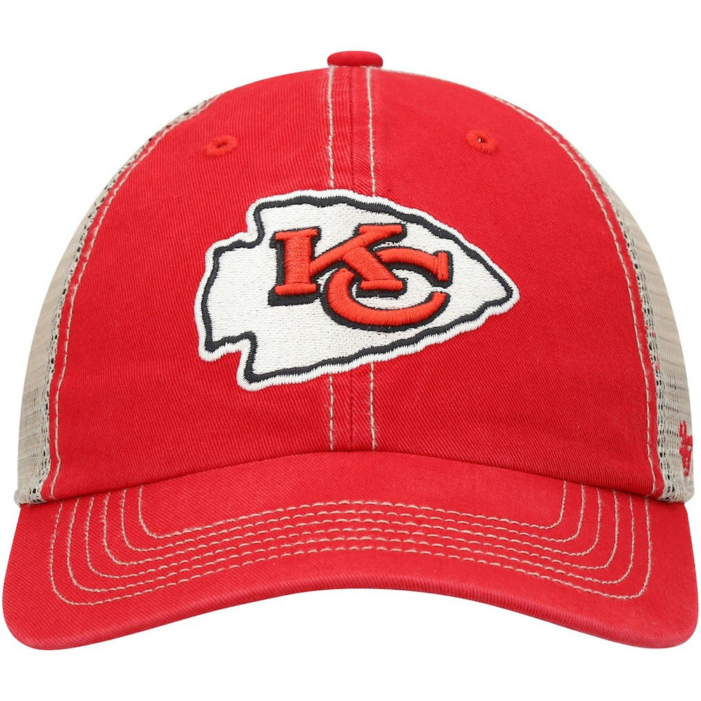 Kansas City Chiefs '47 Trawler Trucker Clean Up Snapback Hat - Red/Natural Hats