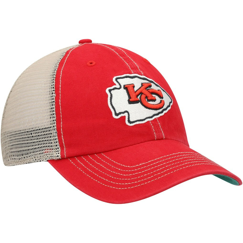 Kansas City Chiefs '47 Trawler Trucker Clean Up Snapback Hat - Red/Natural Hats