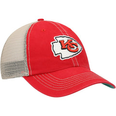 Kansas City Chiefs '47 Trawler Trucker Clean Up Snapback Hat - Red/Natural Hats