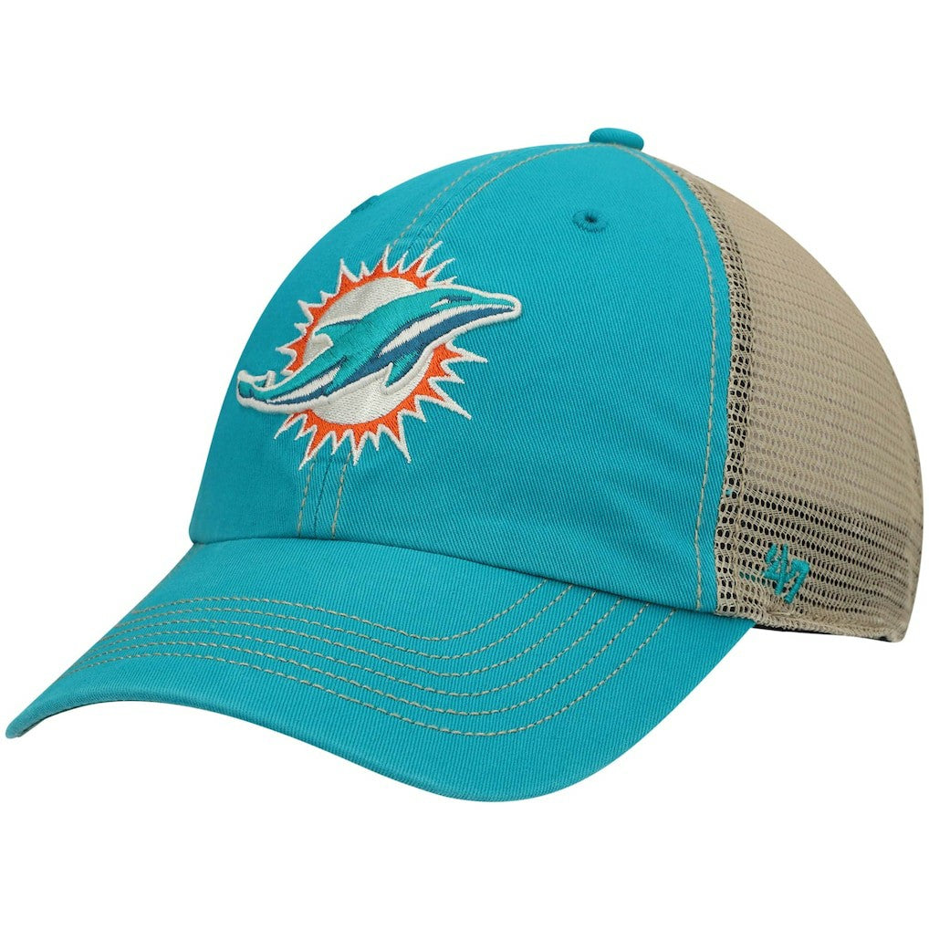 Miami Dolphins '47 Trawler Trucker Clean Up Snapback Hat - Aqua/Natural Hats