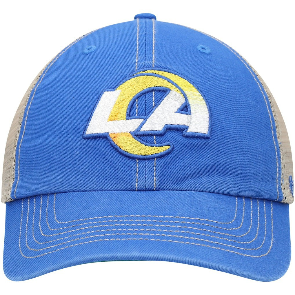 Los Angeles Rams '47 LA Trawler Trucker Clean Up Snapback Hat - Royal/Natural Hats