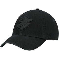 Miami Dolphins '47 Team Tonal Clean Up Adjustable Hat - Black Hats