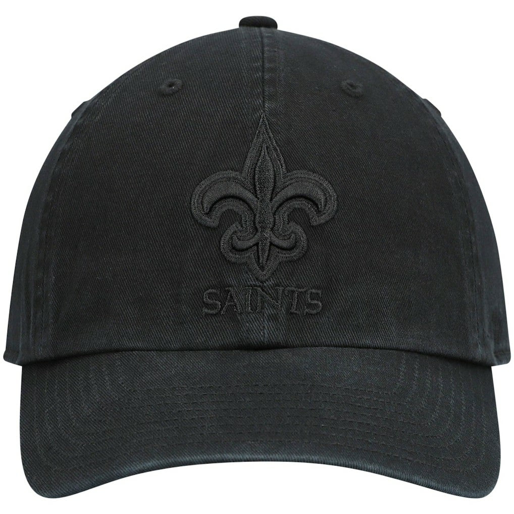 New Orleans Saints '47 Team Tonal Clean Up Adjustable Hat - Black Hats