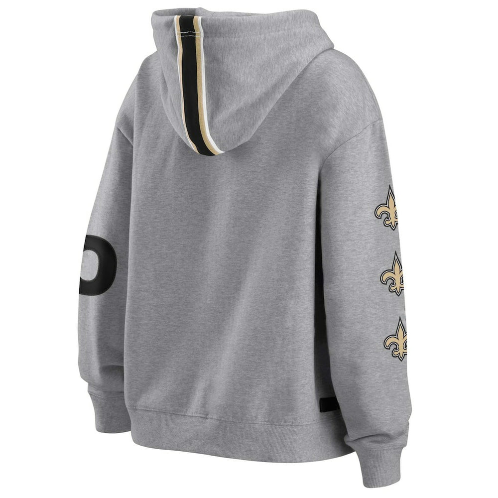 New Orleans Saints WEAR by Erin Andrews Women's Full-Zip Hoodie - Gray Hoodies