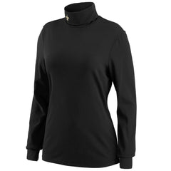 New Orleans Saints WEAR by Erin Andrews Women's Long Sleeve Tri-Blend Turtleneck T-Shirt - Black T-shirts