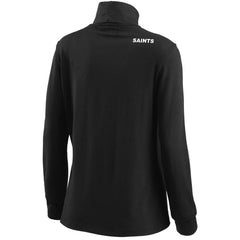 New Orleans Saints WEAR by Erin Andrews Women's Long Sleeve Tri-Blend Turtleneck T-Shirt - Black T-shirts