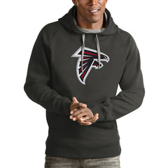 Atlanta Falcons Antigua Victory Pullover Hoodie - Charcoal Hoodies