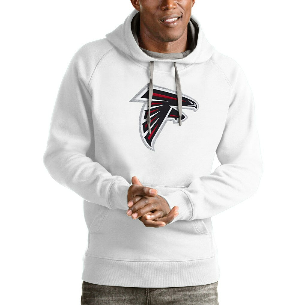 Atlanta Falcons Antigua Victory Pullover Hoodie - White Hoodies