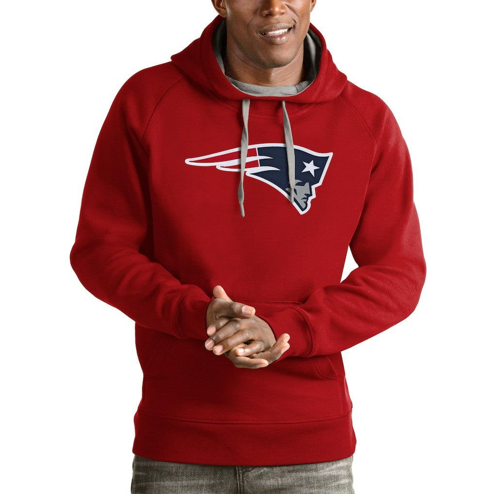 New England Patriots Antigua Victory Pullover Hoodie - Red Hoodies