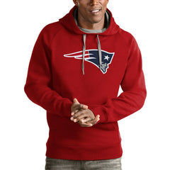 New England Patriots Antigua Victory Pullover Hoodie - Red Hoodies