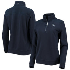 Dallas Cowboys Vineyard Vines Women's Shep Shirt Quarter-Zip Sweatshirt - Navy Sweatshirts