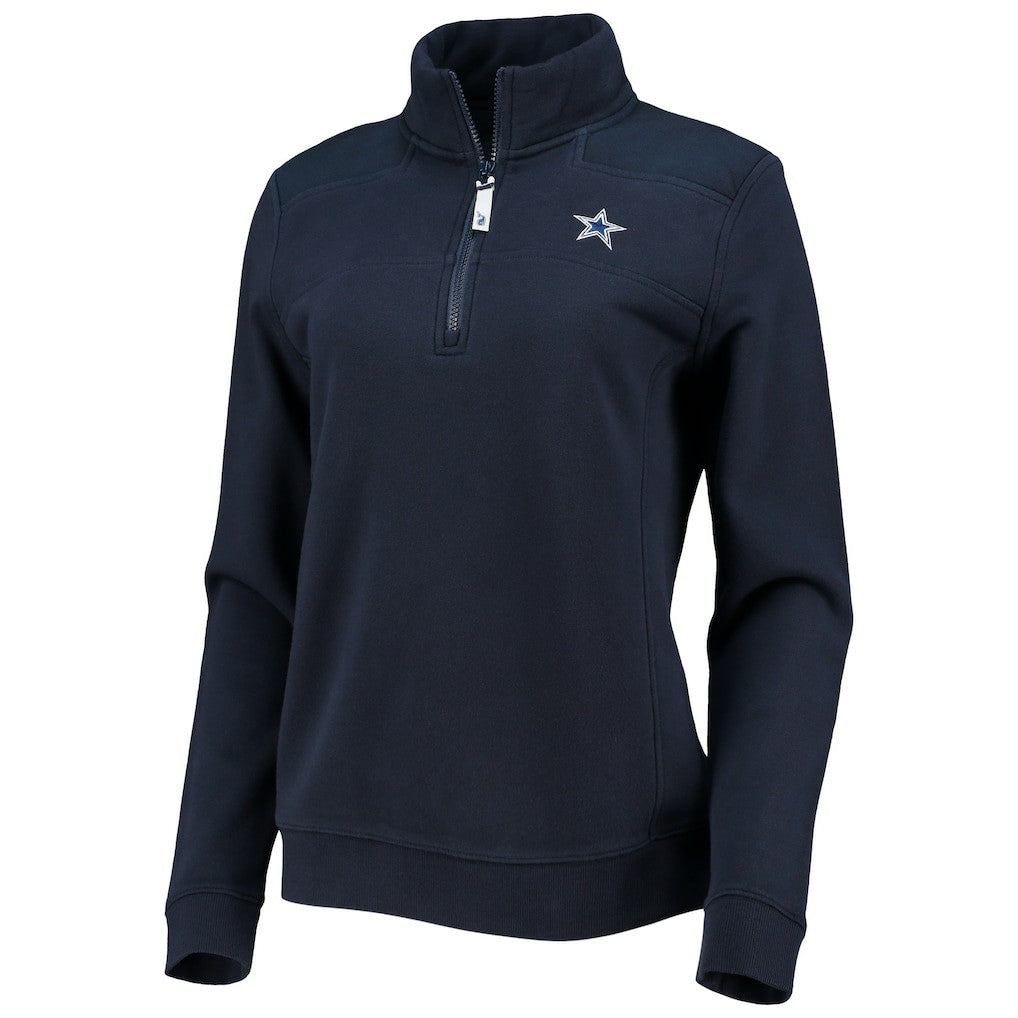 Dallas Cowboys Vineyard Vines Women's Shep Shirt Quarter-Zip Sweatshirt - Navy Sweatshirts