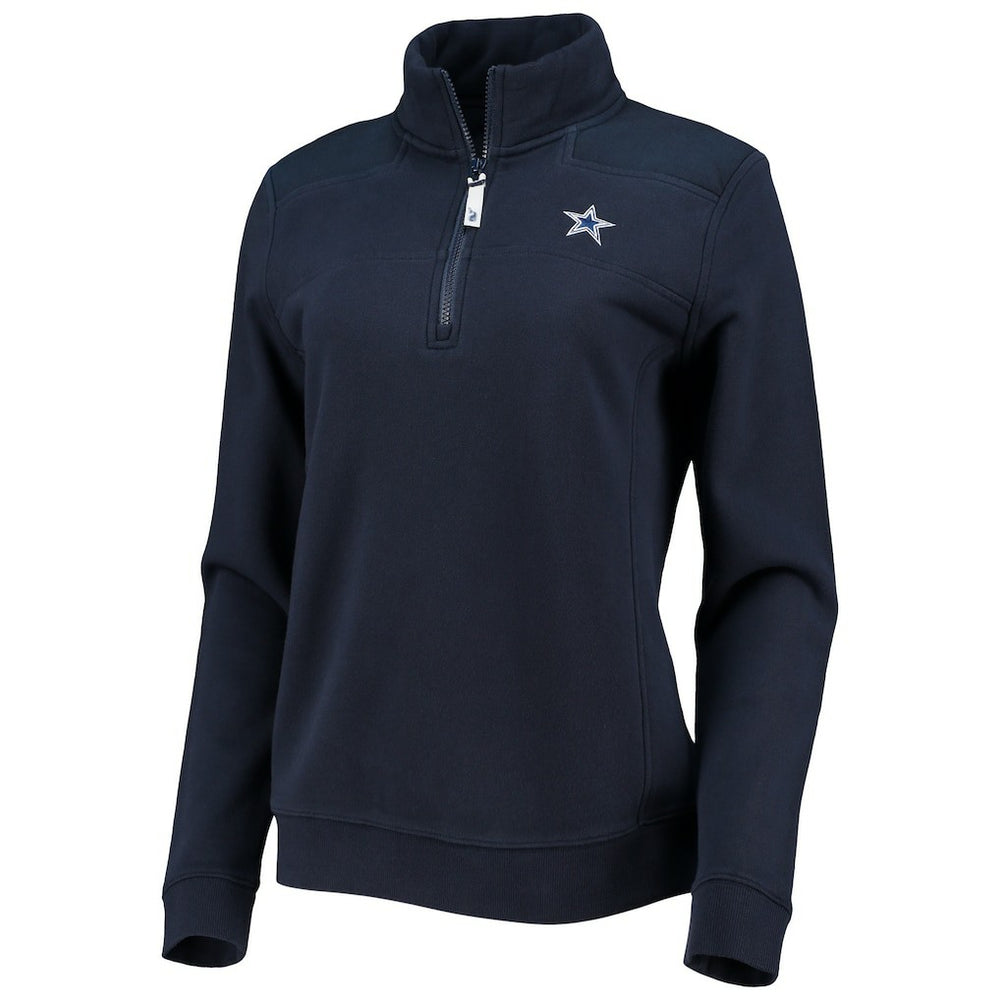 Dallas Cowboys Vineyard Vines Women's Shep Shirt Quarter-Zip Sweatshirt - Navy Sweatshirts