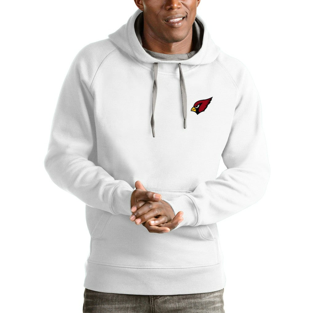 Arizona Cardinals Antigua Logo Victory Pullover Hoodie - White Hoodies