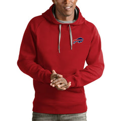 Buffalo Bills Antigua Logo Victory Pullover Hoodie - Red Hoodies