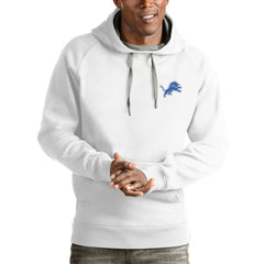 Detroit Lions Antigua Logo Victory Pullover Hoodie - White Hoodies