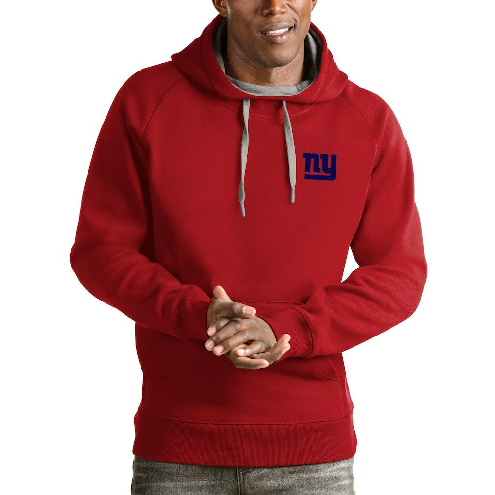 New York Giants Antigua Logo Victory Pullover Hoodie - Red Hoodies