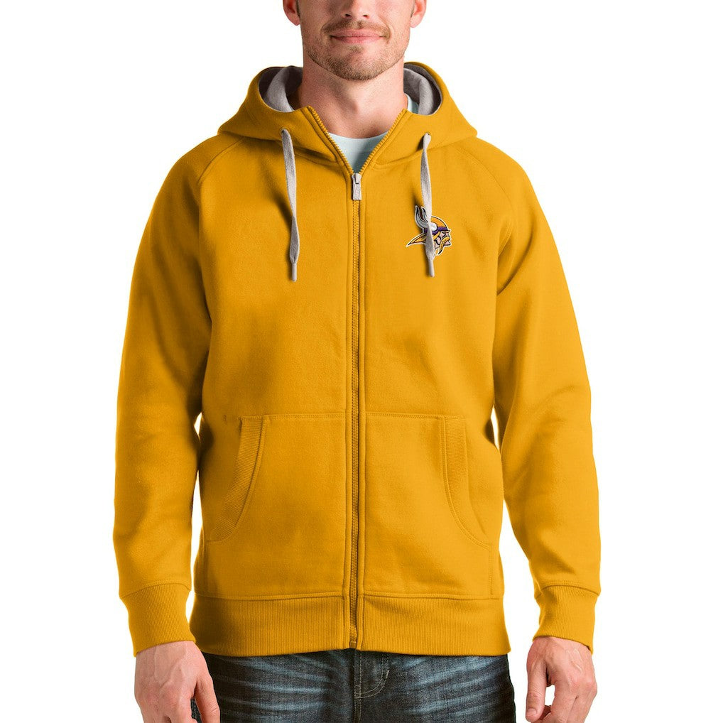 Minnesota Vikings Antigua Victory Full-Zip Hoodie - Gold Hoodies