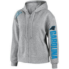 Carolina Panthers WEAR by Erin Andrews Women's Full-Zip Hoodie - Heathered Gray Hoodies
