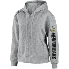 New Orleans Saints WEAR by Erin Andrews Women's Full-Zip Hoodie - Heathered Gray Hoodies