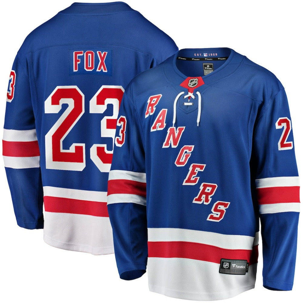 Adam Fox New York Rangers Fanatics Home Breakaway Replica Jersey - Blue | US 4325969