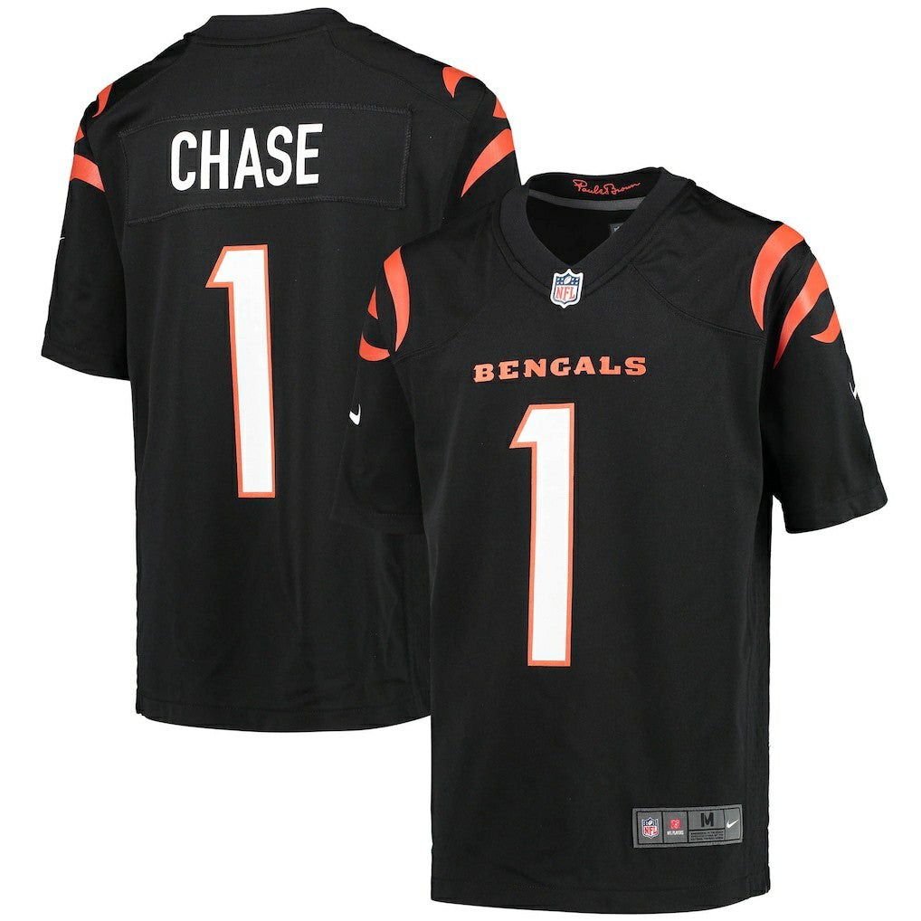 Ja'Marr Chase Cincinnati Bengals Youth Game Jersey - Black Jerseys