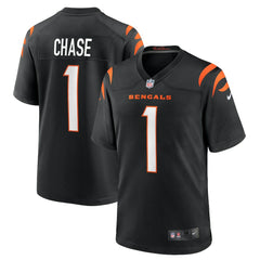 Ja'Marr Chase Cincinnati Bengals Game Jersey - Black Jerseys