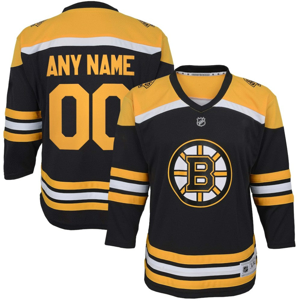 Boston Bruins Youth Home Replica Custom Jersey - Black | US 4328536