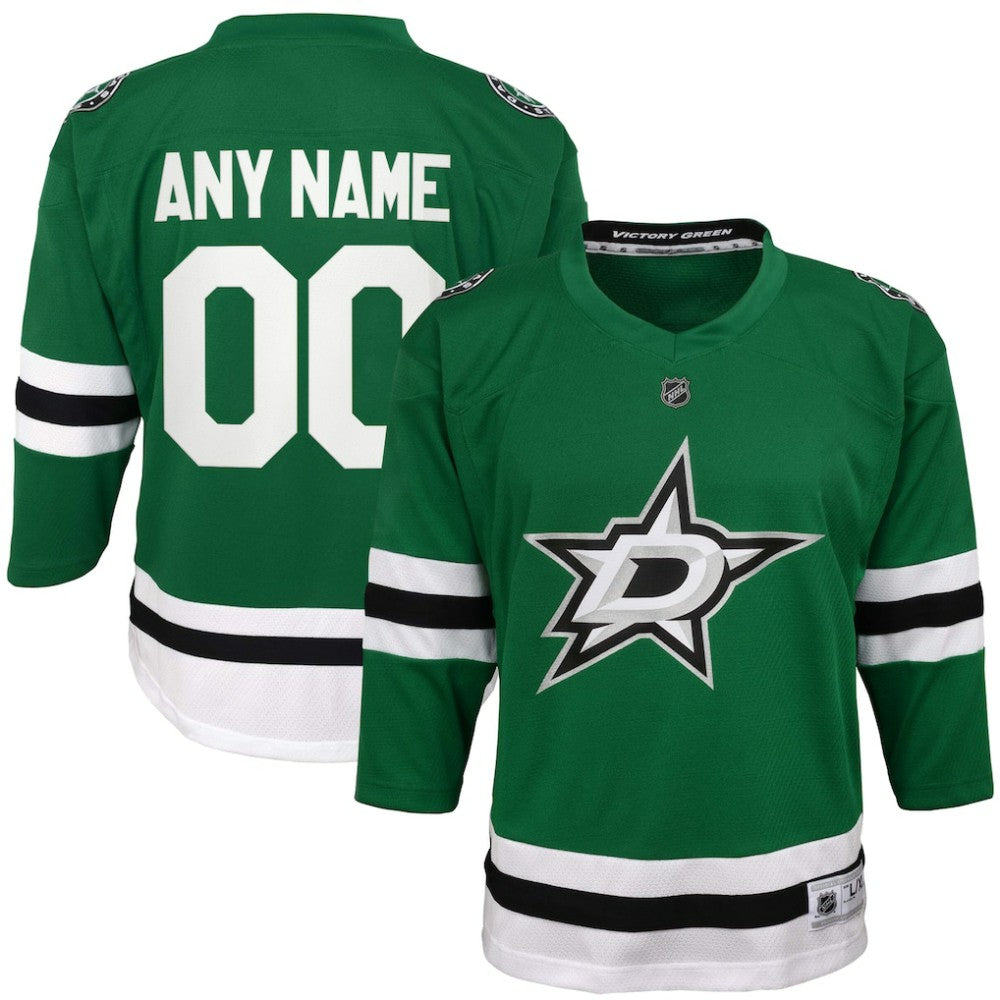 Dallas Stars Youth Home Replica Custom Jersey - Green | US 4328539