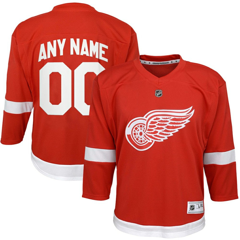 Detroit Red Wings Youth Home Replica Custom Jersey - Red | US 4328540