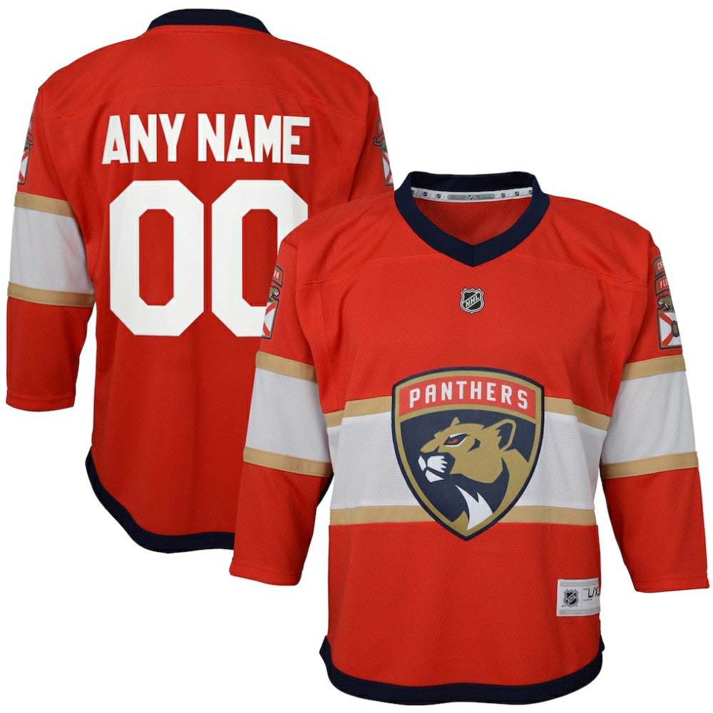 Florida Panthers Youth Home Replica Custom Jersey - Red | US 4328541