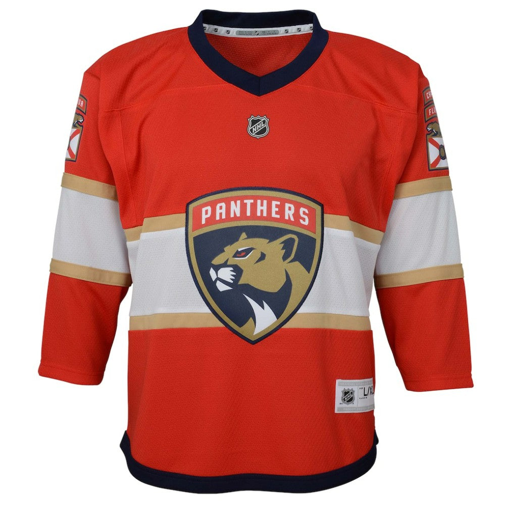 Florida Panthers Youth Home Replica Custom Jersey - Red | US 4328541