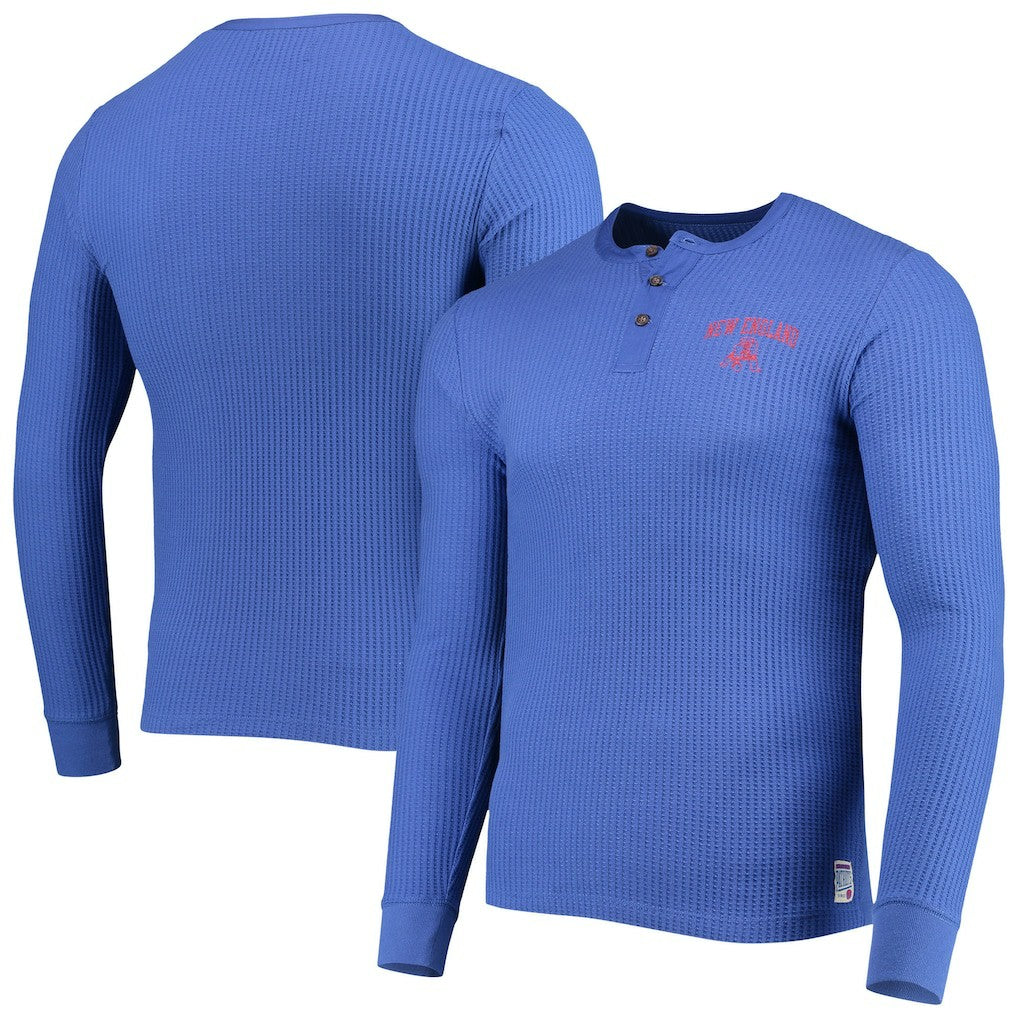 New England Patriots Junk Food Thermal Henley Long Sleeve T-Shirt - Royal T-shirts