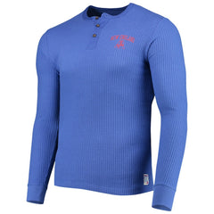New England Patriots Junk Food Thermal Henley Long Sleeve T-Shirt - Royal T-shirts