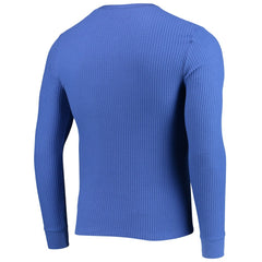 New England Patriots Junk Food Thermal Henley Long Sleeve T-Shirt - Royal T-shirts