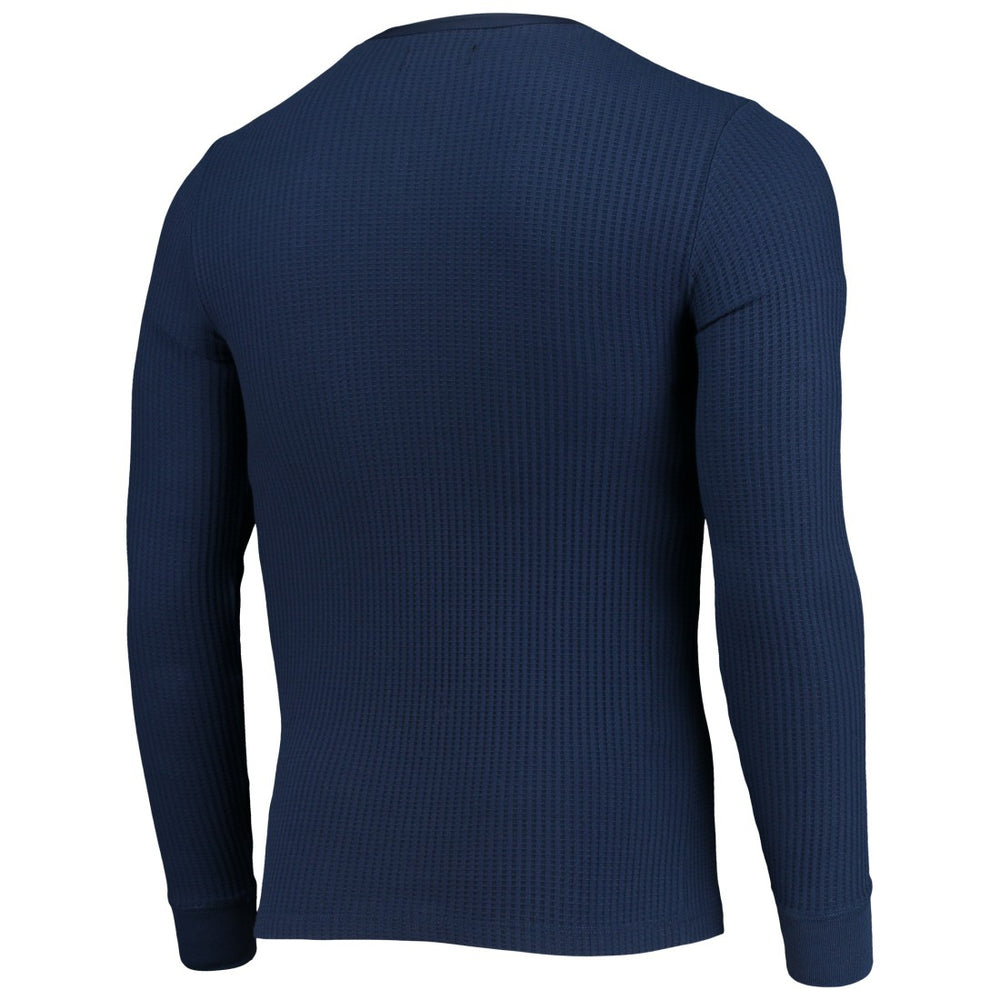 Tennessee Titans Junk Food Thermal Henley Long Sleeve T-Shirt - Navy T-shirts