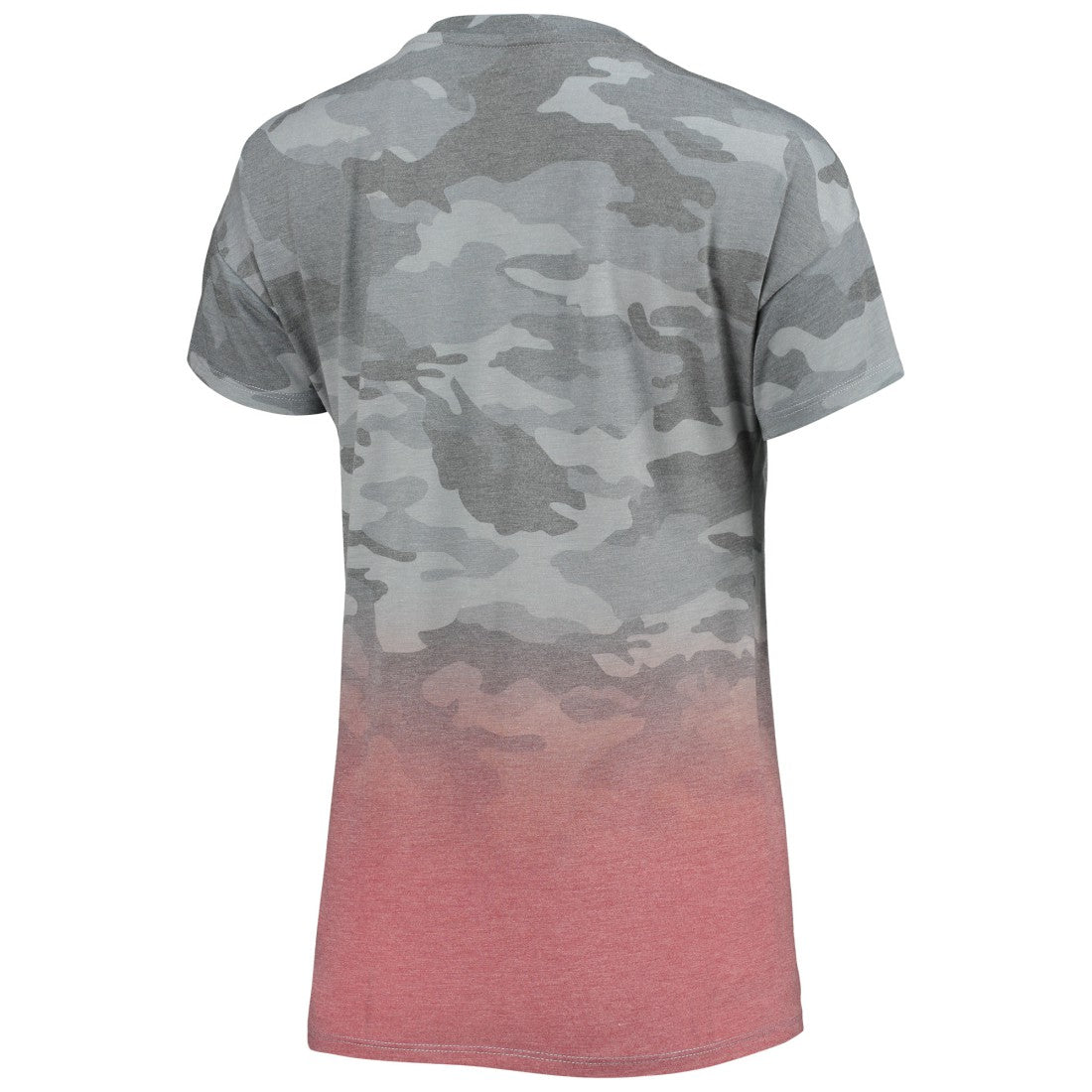 Tampa Bay Buccaneers Juniors Beth Camo Dip-Dye T-Shirt - Gray/Red T-shirts