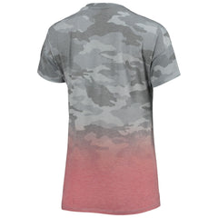 Tampa Bay Buccaneers Juniors Beth Camo Dip-Dye T-Shirt - Gray/Red T-shirts