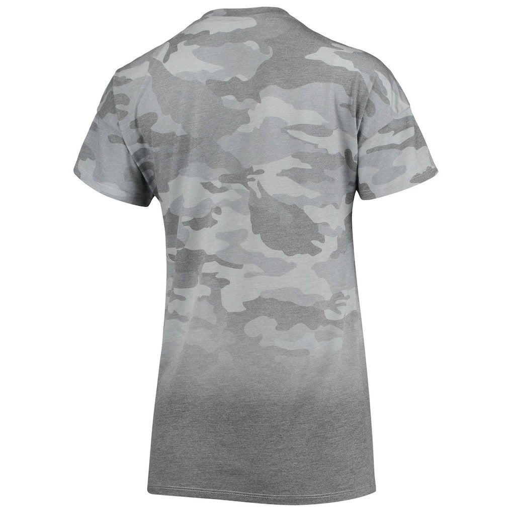 Las Vegas Raiders Juniors Beth Camo Dip-Dye T-Shirt - Gray/Black T-shirts