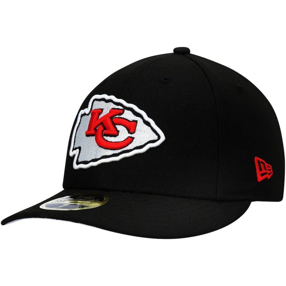 Kansas City Chiefs New Era Omaha Low Profile 59FIFTY Fitted Hat - Black Hats