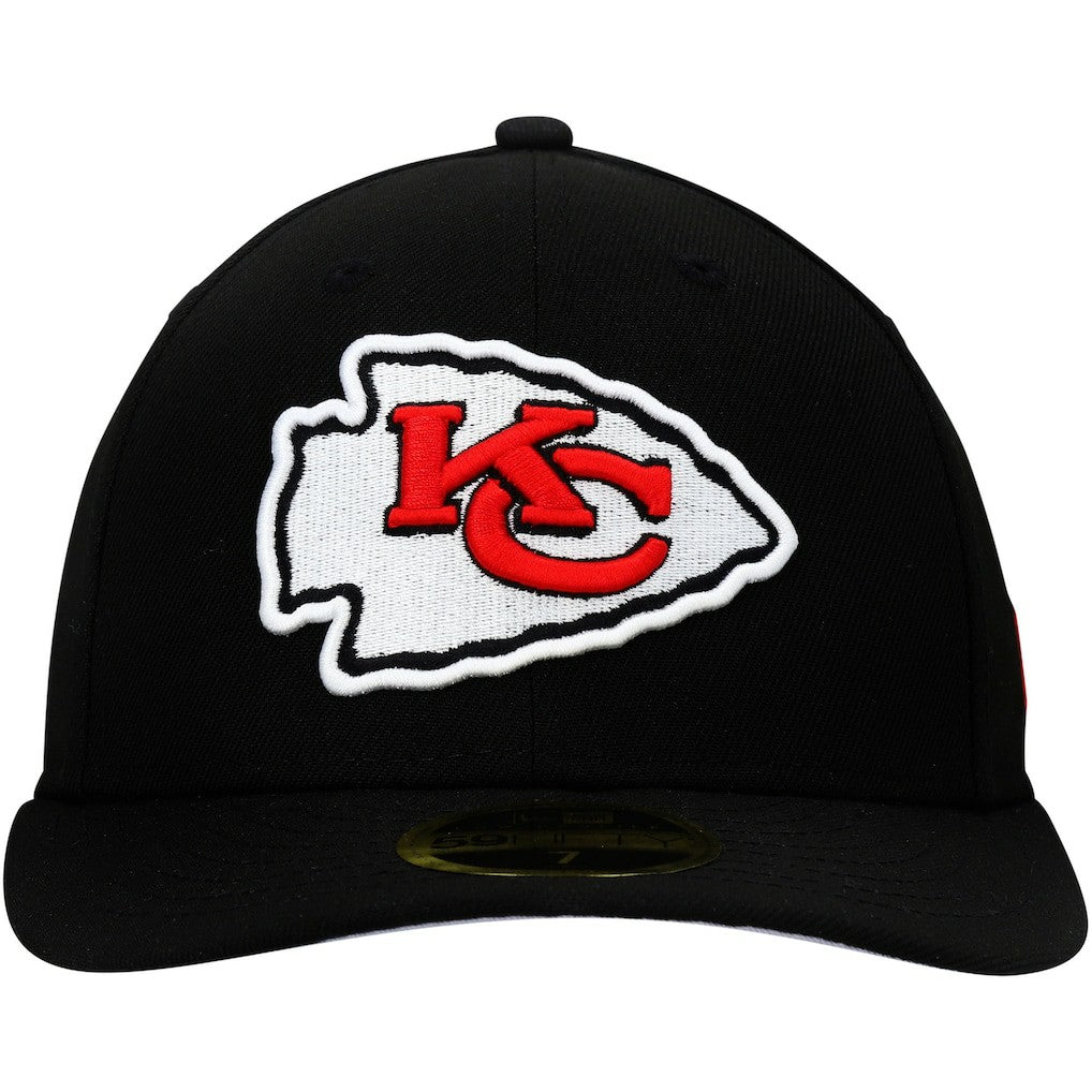 Kansas City Chiefs New Era Omaha Low Profile 59FIFTY Fitted Hat - Black Hats
