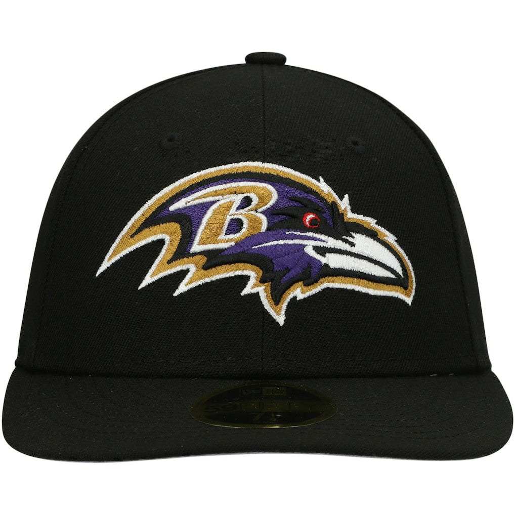 Baltimore Ravens New Era Omaha Low Profile 59FIFTY Fitted Hat - Black Hats