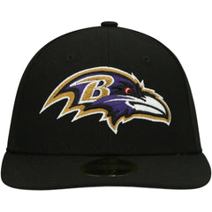 Baltimore Ravens New Era Omaha Low Profile 59FIFTY Fitted Hat - Black Hats