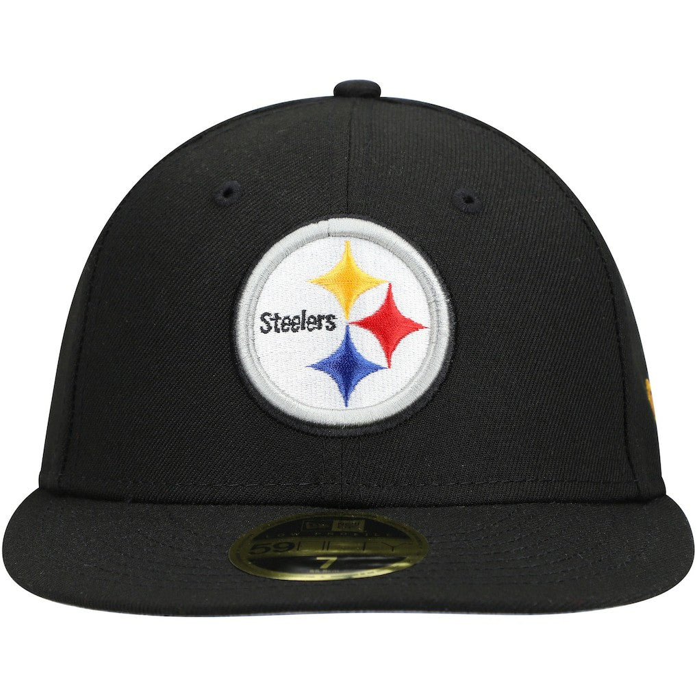 Pittsburgh Steelers New Era Omaha Low Profile 59FIFTY Fitted Hat - Black Hats