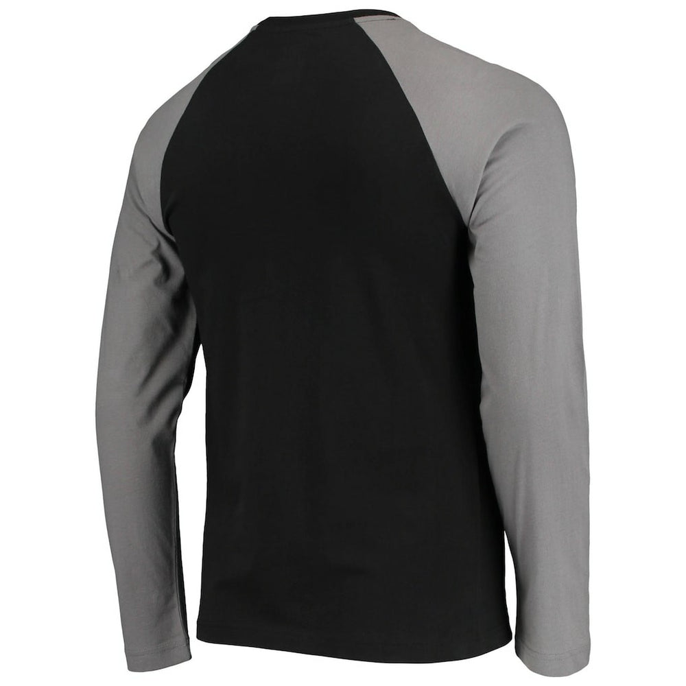 Las Vegas Raiders New Era League Raglan Long Sleeve T-Shirt - Black/Gray T-shirts